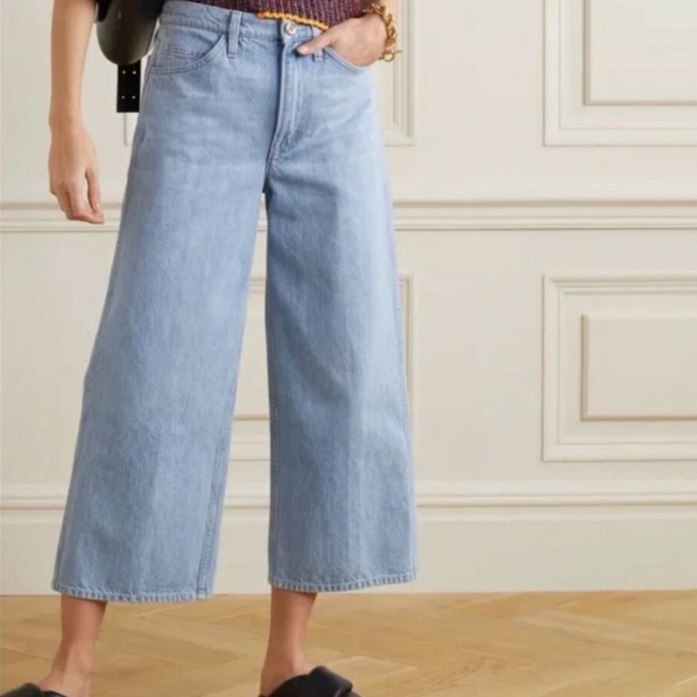 Frame Le Italien Wide Leg Cropped Jeans